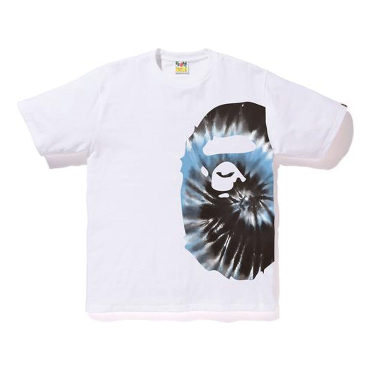 BAPE Tie Dye Side Big Ape Head Tee White/Blue BAPE-SS18-100
