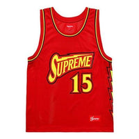 Supreme Bolt Basketball Jersey 'Red Yellow' SUP-SS18-426