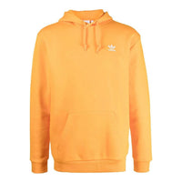 Men's adidas originals Solid Color Logo Printing Long Sleeves Orange HG3901