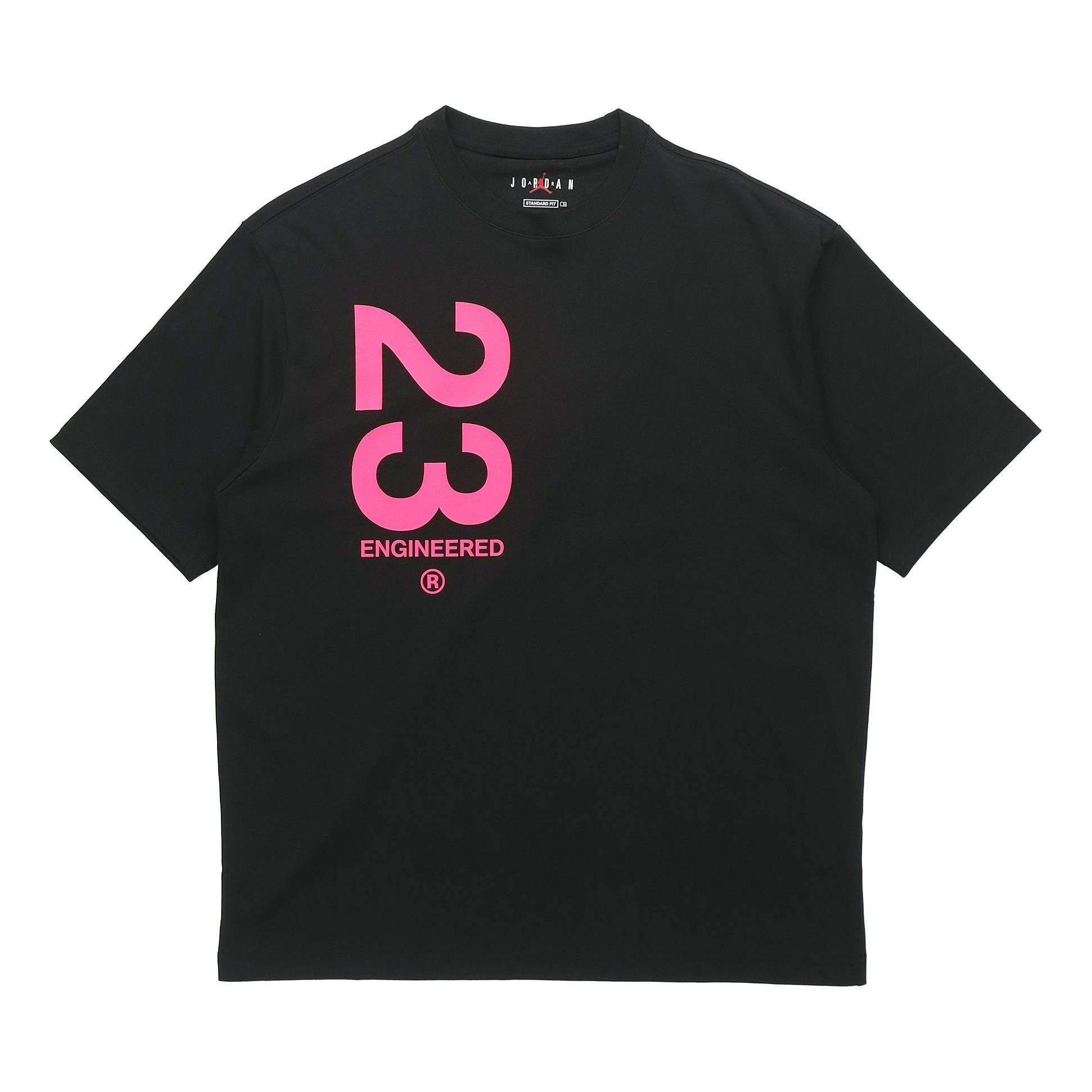 Air Jordan 23 EngineeRed Letter Printing Causual Sports Round Collar Male Black CZ4909-010