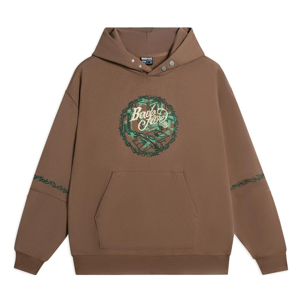 Li-Ning BadFive Graphic Hoodie 'Brown' AWDS643-2