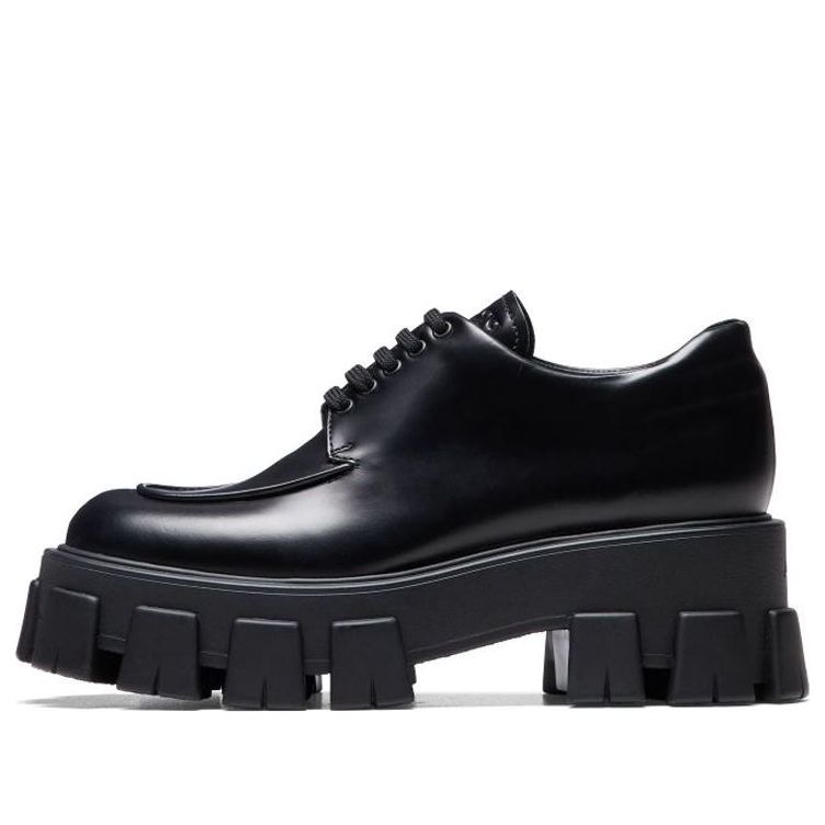 (WMNS) PRADA Monolith Brushed Calf Derby Shoes 'Black' 1E708L_B4L_F0002_F_A055
