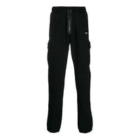 Off-White Black logo Printing Cargo Sweatpants OMCH017E19D250191001
