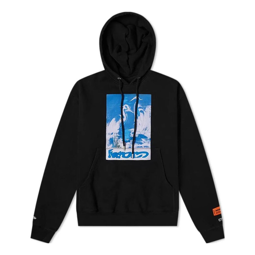 HERON PRESTON Herons Captcha Hoodie 'Black Blue' HMBB017S21JER0031040BLACK