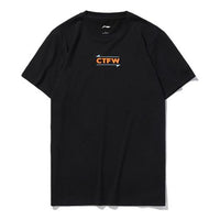 Li-Ning CF Series Printing Round Neck Short Sleeve Unisex Black AHSQ364-1