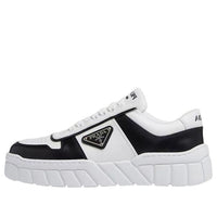 (WMNS) PRADA Soft Padded Nappa Leather Laced-Up Shoes 'White Black' 1E946M_3LJ6_F0964