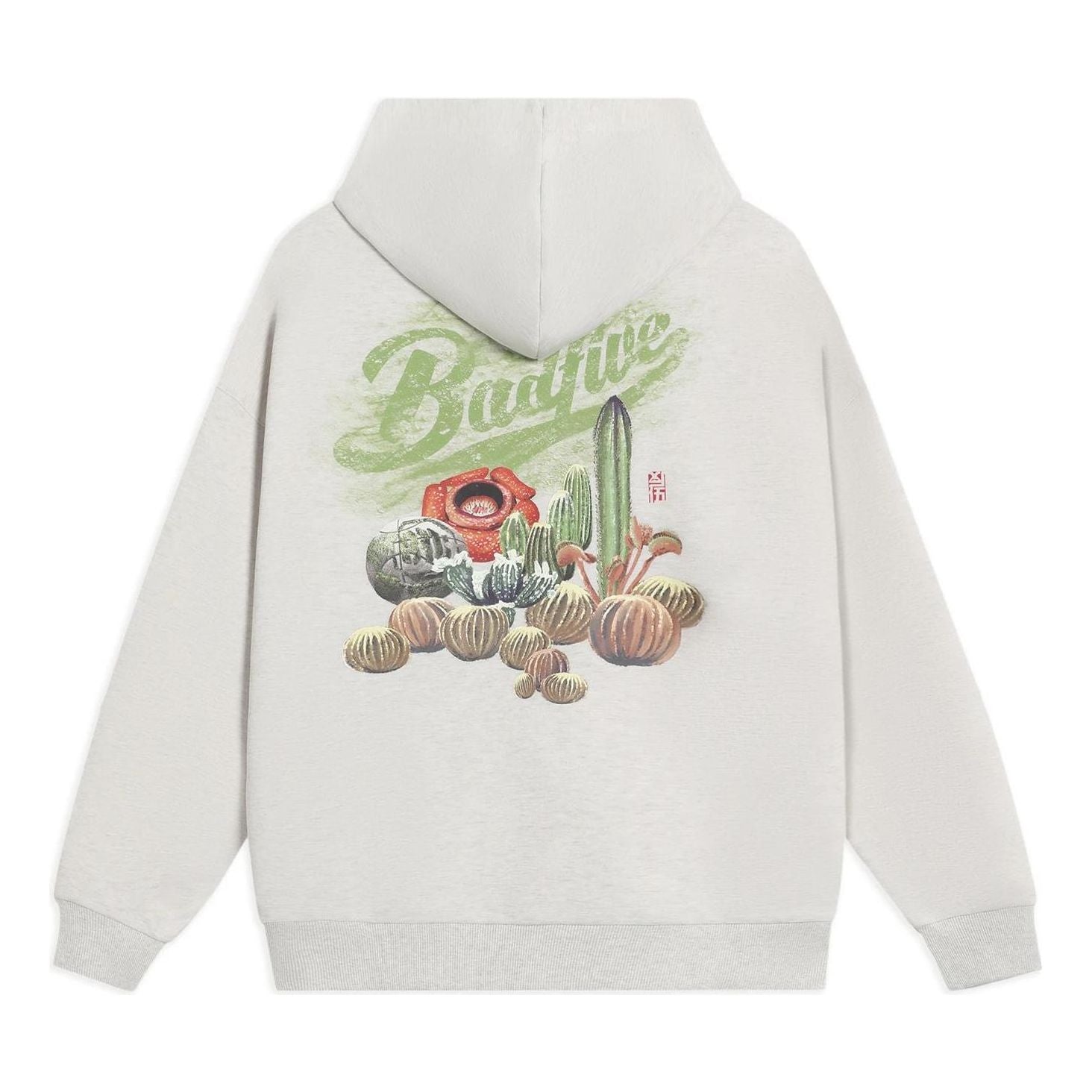 Li-Ning BadFive Plant Graphic Hoodie 'Grey' AWDS657-6