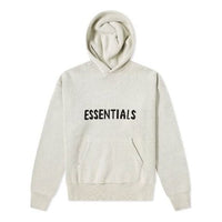 Fear of God Essentials FW21 Knit Logo Hoodie 'Oatmeal' FOG-FW21-101