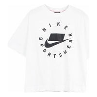 (WMNS) Nike Sportswear TOP Sports Loose Casual Short Sleeve 'White' AT0567-121