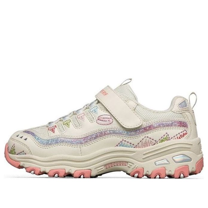 (GS) Skechers D'lites Shoes 'Beige Multi' 664178L-NAT