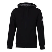 adidas Men's Htt Ds Box Knitted Hooded Sports Jacket Black DM7575