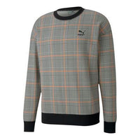 PUMA Rechack Pack Crew Sweatshirt 'Grey Black White Orange' 597897-01