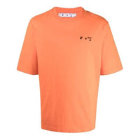 Off-White FW21 Chest Logo Printing Round Neck Short Sleeve Ordinary Version Orange OMAA119F21JER0022010