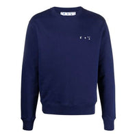 Men's Off-White FW21 Arrow Logo Round Neck Pullover Blue OMBA025F21FLE0074501