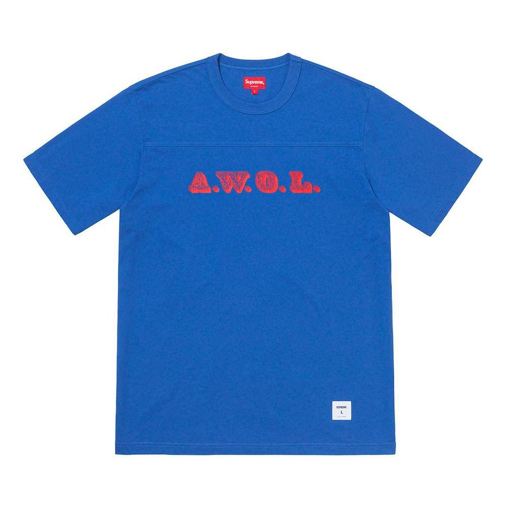 Supreme SS19 AWOL Football Top Royal Tee SUP-SS19-445