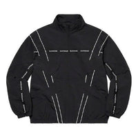 Supreme Cross Paneled Track Jacket 'Black White' SUP-SS21-587