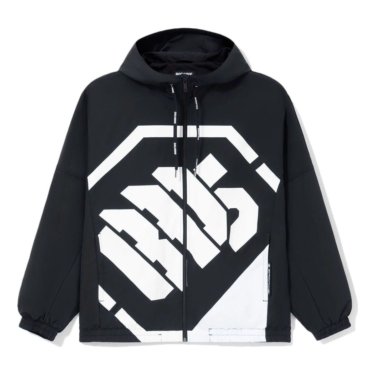Li-Ning BadFive Sports Basketball Hooded Jacket 'Black White' AFDS075-3