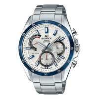CASIO EDIFICE Sapphire Crystal Stainless Steel Strap Mens WhiteBlue Analog EFB-510JDB-7A