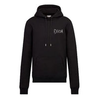 DIOR FW19 Embroidered Sketch Signed Logo Black 943J600E0531_C980