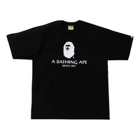A Bathing Ape Basic Alphabet Logo T-Shirt 'Black White' 1H30-110-061