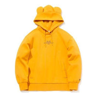 (WMNS) Li-Ning x Disney Mickey Mouse Crossover Pattern Hoodie 'Yellow' AWDQ582-1