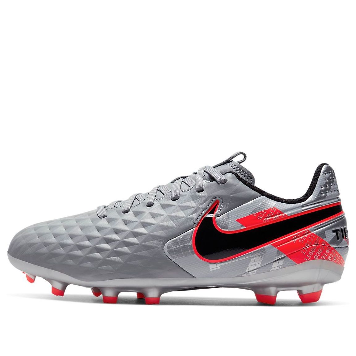 (GS) Nike Tiempo Legend 8 Academy MG 'Grey Black Red' AT5732-906