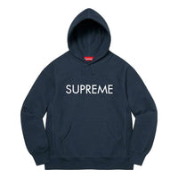 Supreme Capital Hooded Sweatshirt 'Navy White' SUP-FW22-087