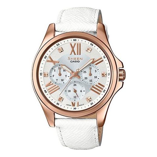 CASIO SHEEN SHE-3806GL-7A /Gold White Analog SHE-3806GL-7AQ