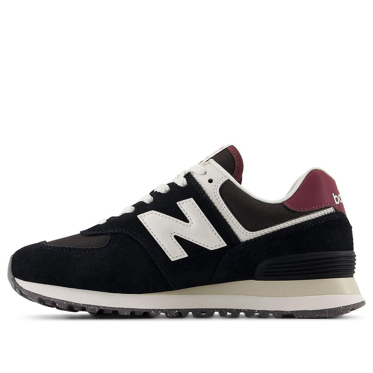 (WMNS) New Balance 574 'Black White Wine Red' WL574WBE
