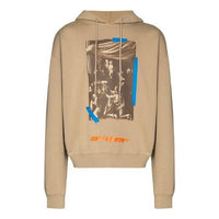 Men's Off-White Alphabet Printing Loose Khaki OMBB037G20FLE0121740