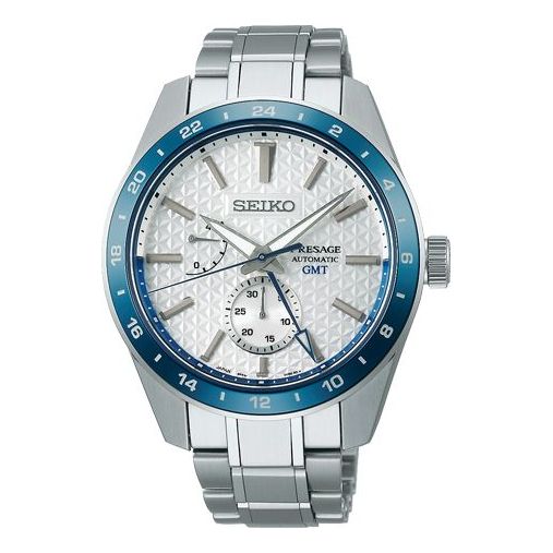 Men's SEIKO prospex Series 140 Anniversary Limited Edition Mechanical White Dial Blue Steel Strip Watch SPB223J1