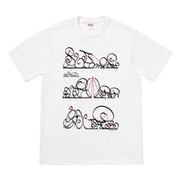 Supreme FW18 System Tee White Graffiti Geometry Alphabet Printing Short Sleeve Unisex SUP-FW18-478