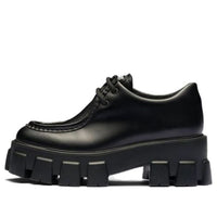 (WMNS) PRADA Monolith Brushed Leather Lace-up Shoes 'Black' 1E254N_B4L_F0002_F_B055