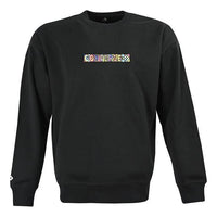 Converse Embroidered Workmark Fleece Crew Asia Sizing 'Black' 10023777-A03