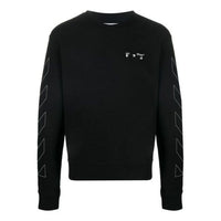 Off-White Diagonal Stripes Logo Pullover Men Black OMBA025F20FLE0011001