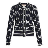(WMNS) Gucci GG cotton blend cardigan 'Black' 753917-XKCAN-1289