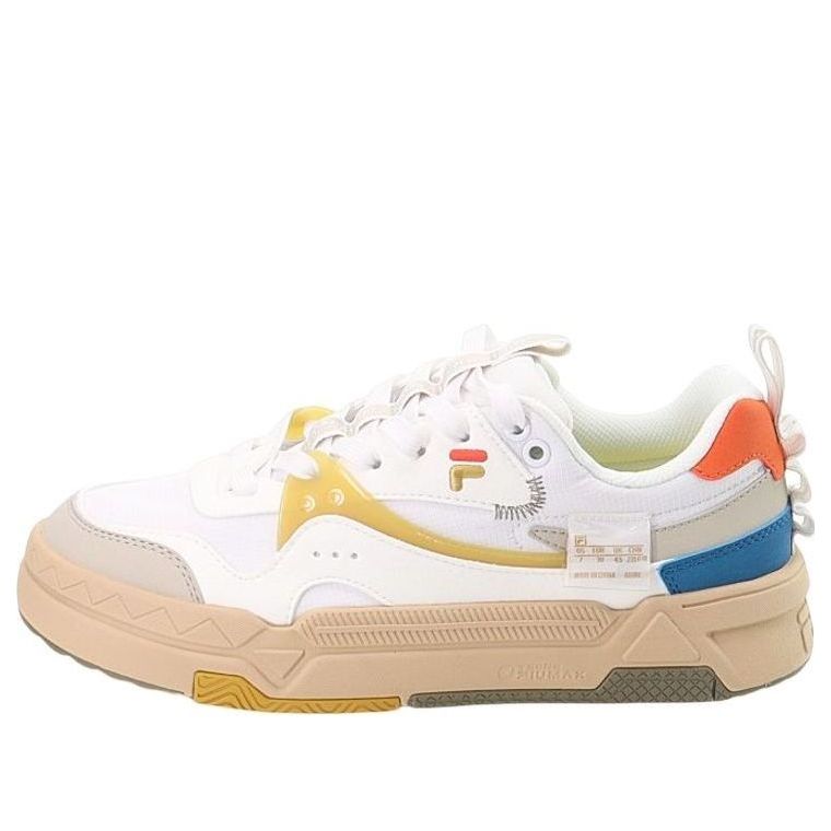 (WMNS) FILA FUSION Bank Skate Shoes 'White Yellow Gum' T12W228213FWP