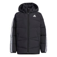 (GS) adidas 3-Stripes Short Length Jacket 'Black White' HM7161
