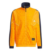 adidas Pattern Printing Sports Jacket Orange HE9889