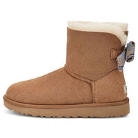 (WMNS) UGG Mini Bailey Bow Plaid Ribbon 1119115-CHE