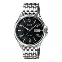 Casio Lineage Analog Steel Strap Watch 'Silver Black' LIN-203D-1AV