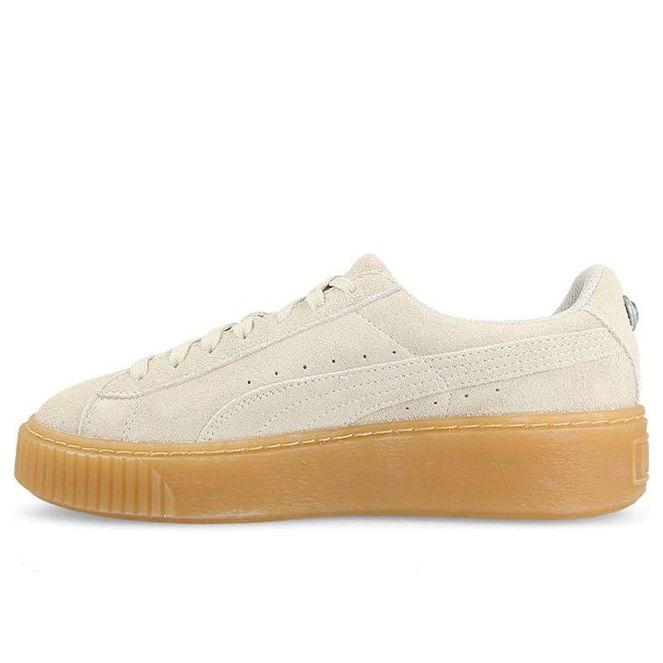 (GS) PUMA Platform Jewel Sneakers Beige/White 365131-02