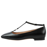 (WMNS) Gucci Monogram Leather Ballet Flats 'Black' 723449-BKO00-1000