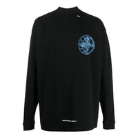 Men's Off-White Alphabet 3D Pattern Printing Long Sleeves Black T-Shirt OMAB032R201850031088