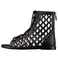 (WMNS) DIOR D-Trap Ankle Boot Black Calfskin and Shearling KCQ489CFM_900