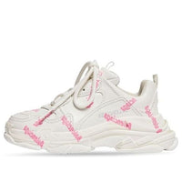 (PS) Balenciaga Triple S Logotype Sneaker 'White and Pink Technical Material' 654251W2FAB9050