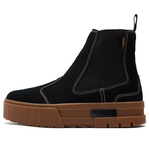 (WMNS) PUMA Mayze Chelsea Suede 'Black Gum' 382829-03