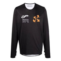 Off-White FW21 Active Logo Printing Long Sleeves Loose Fit Black OMVB018I21FAB0011020