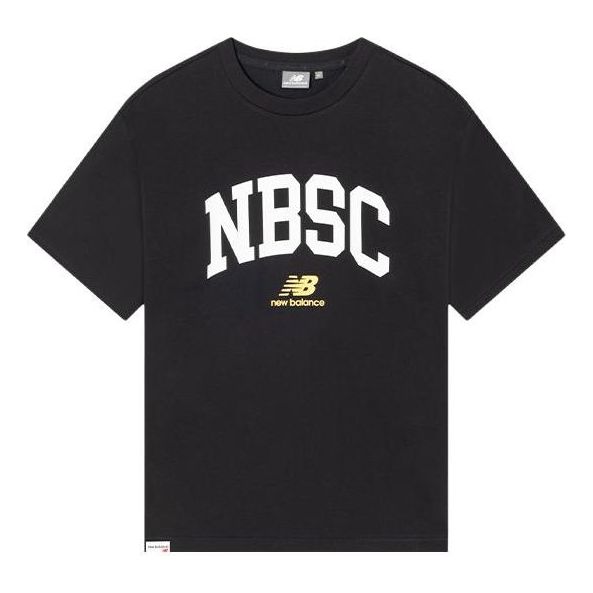 New Balance Essentials Graphic Logo Tee 'Black White' 5ED25373-BK