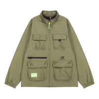 New Balance Men's New Balance Casual Sports Stand Collar Woven Military Green Jacket AMJ21368-NTD